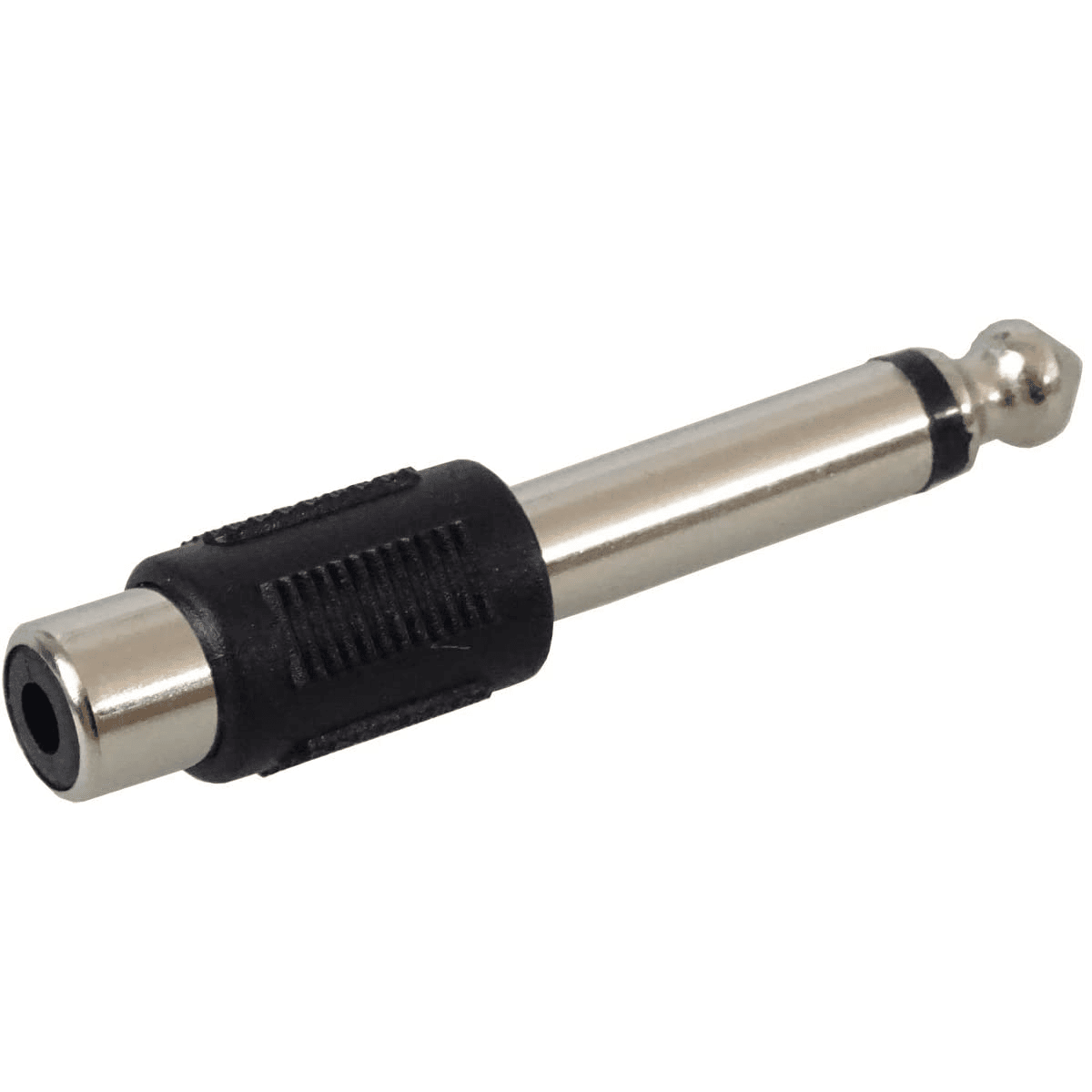 Adaptador Jack 6.5 mm A RCA mono Negro