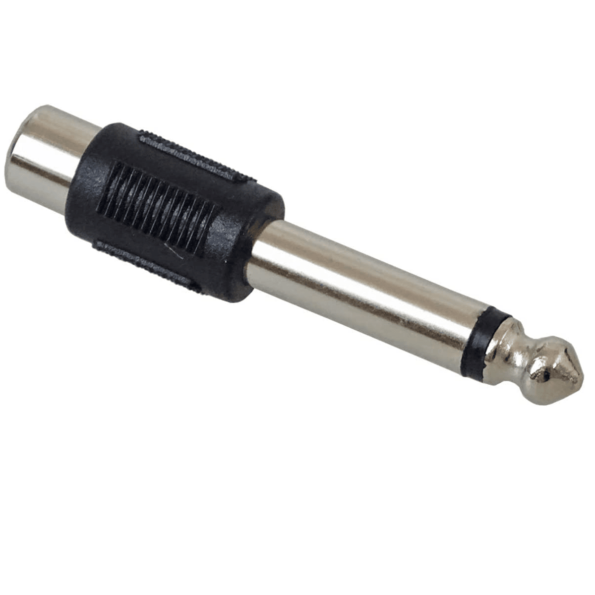 Adaptador Jack 6.5 mm A RCA mono  Negro