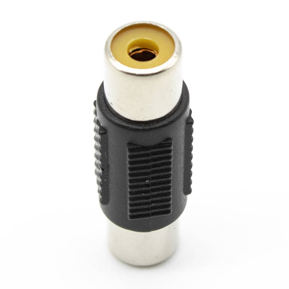 Adaptador audio mono RCA/H-RCA/H  Negro