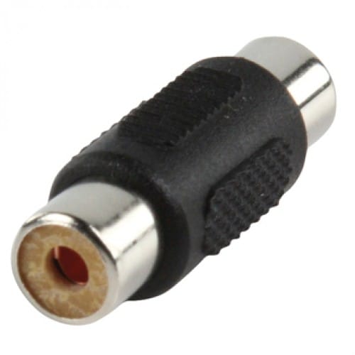 Adaptador audio mono RCA/H-RCA/H  Negro