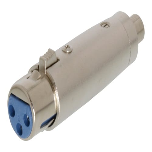 Adaptador XLR mono 3 pin hembra - rca hembra  Gris