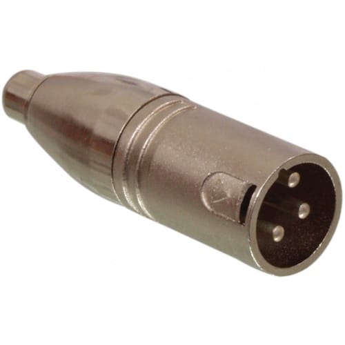 Adaptador XLR mono 3 pin macho - RCA hembra  Gris