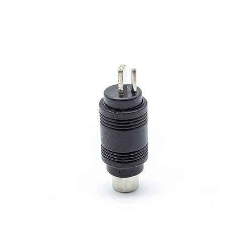 Adaptador audio rca hembra a altavoz macho  Negro