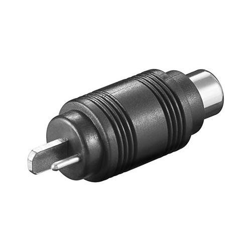 Adaptador audio rca hembra a altavoz macho  Negro