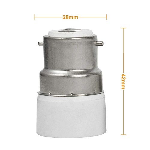 Adaptador B22 a E14  Blanco