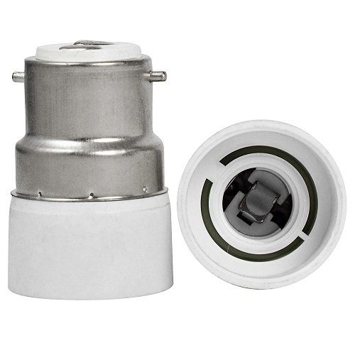 Adaptador B22 a E14  Blanco