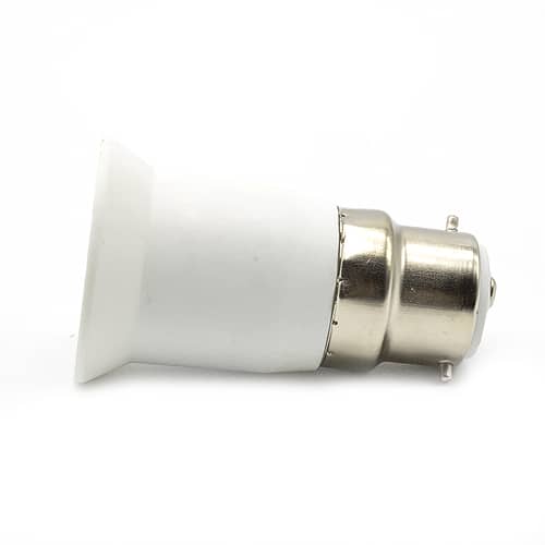 Adaptador B22 a E27  Blanco