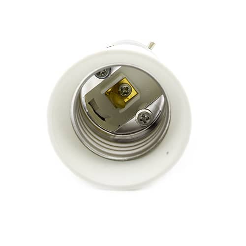 Adaptador B22 a E27  Blanco
