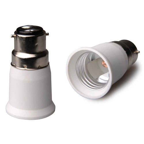 Adaptador B22 a E27  Blanco