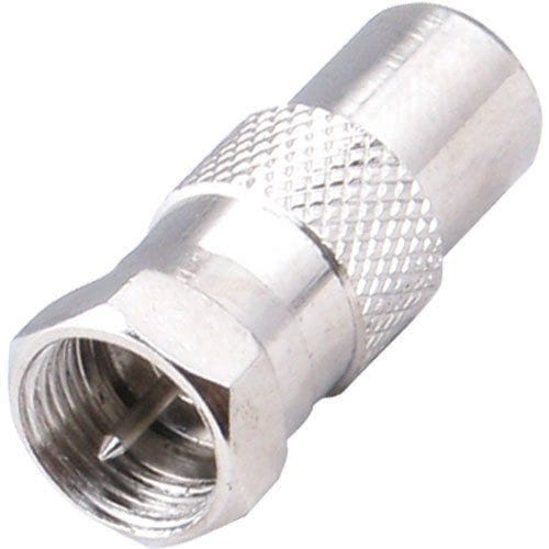 Adaptador coaxial macho a tipo f macho  Gris