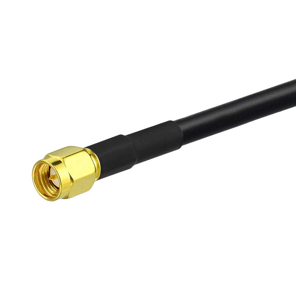 Adaptador de Antena coaxial BNC hembra a SMA macho 0.30 M Negro