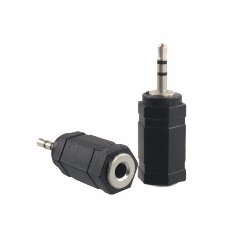 Adaptador de audio Estereo Jack 2.5mm Hembra a Jack 3.5mm Ma  Negro