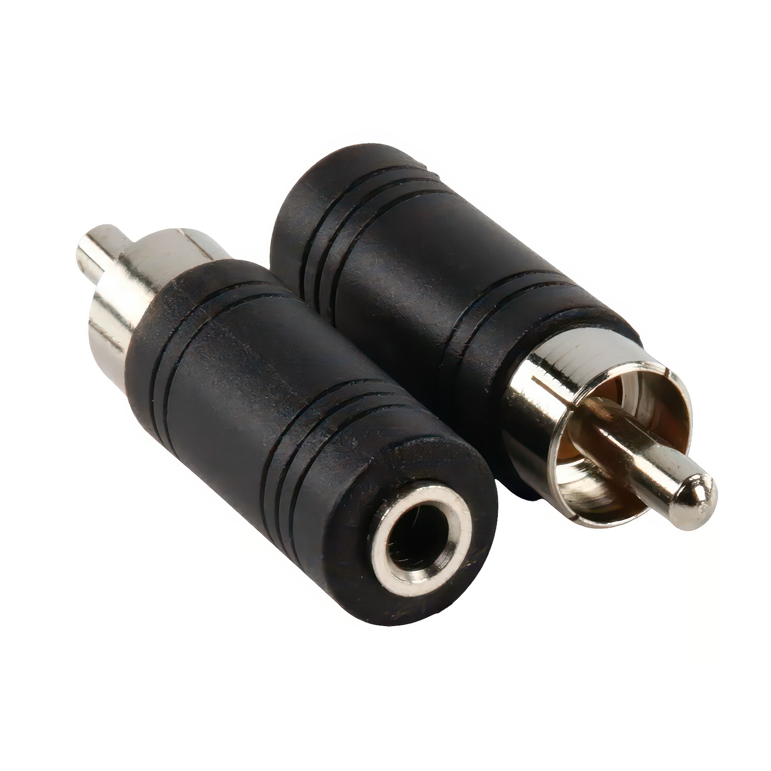 Adaptador de Audio RCA Macho a Conector Jack Hembra de 3,5 mm, Mono  Negro