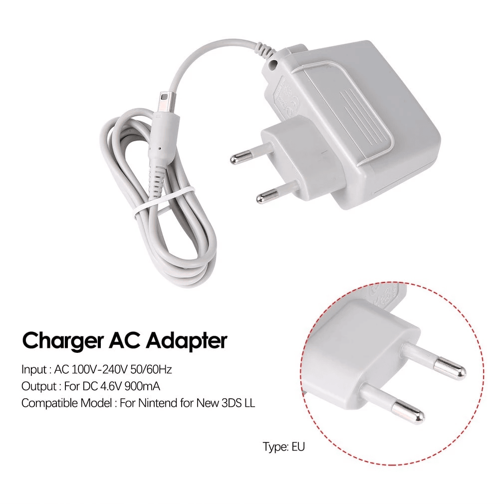 Adaptador de corriente compatible con Nintendo Dsi - DSi XL  Blanco