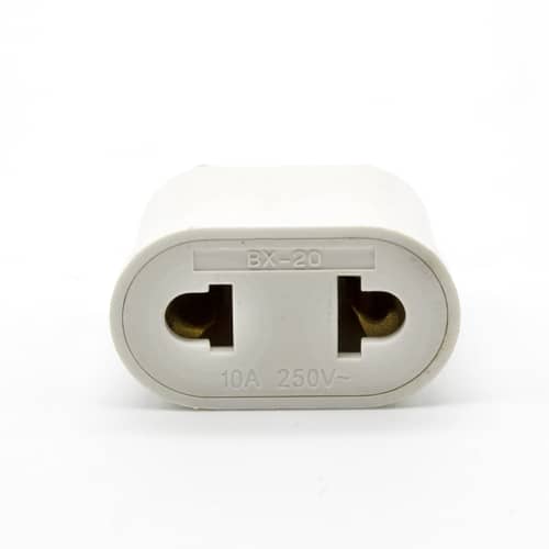 Adaptador de Enchufe de EEUU a Enchufe Europeo 2  Blanco