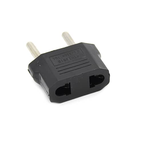 Adaptador de Enchufe de EEUU a Enchufe Europeo 2 Negro