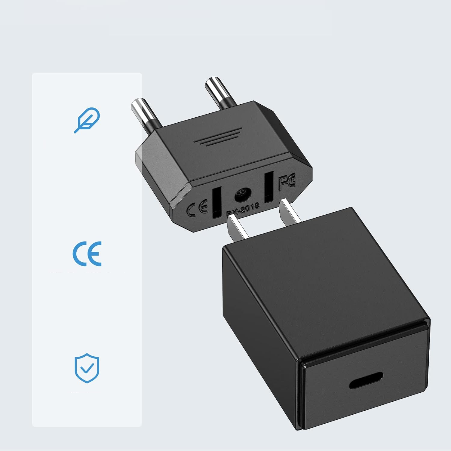 Adaptador de Enchufe de EEUU a Enchufe Europeo  Negro 10 A