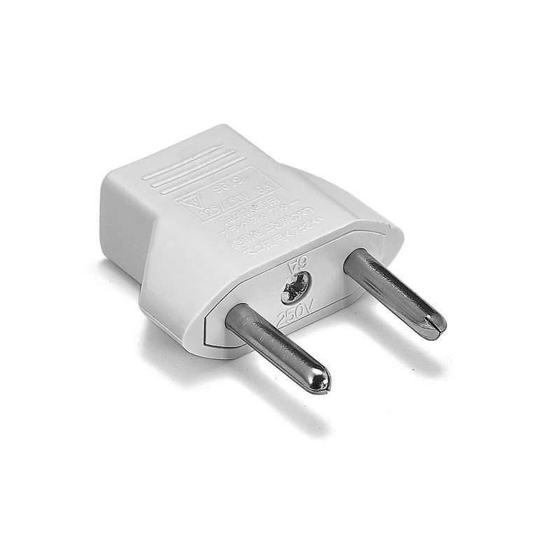 CABLEPELADO Adaptador de Enchufe de Europa a Enchufe EEUU, Adaptador de  Corriente Europeo a Americano, Enchufe Viaje, 6A 125V, 10A 250V, Blanco