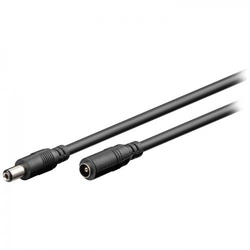 Cable alimentacion DC hembra-macho 5.5 x 2.1 mm 3 M Negro