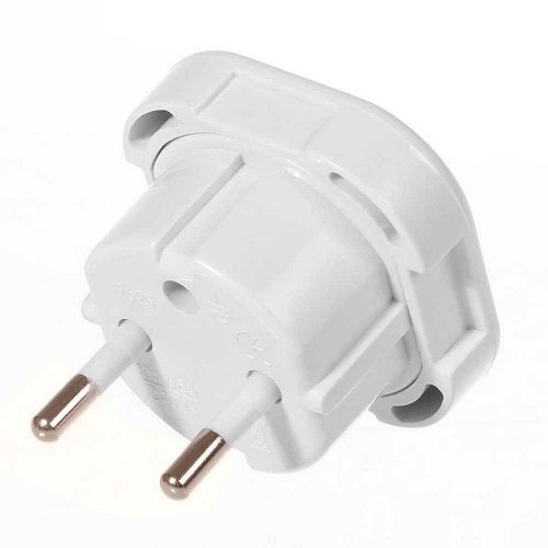 Adaptador de Enchufe de UK a Enchufe Europeo  Blanco