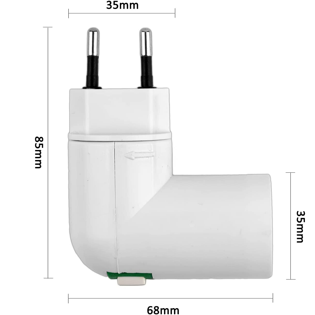 Adaptador de Enchufe E27 Europeo con interruptor
