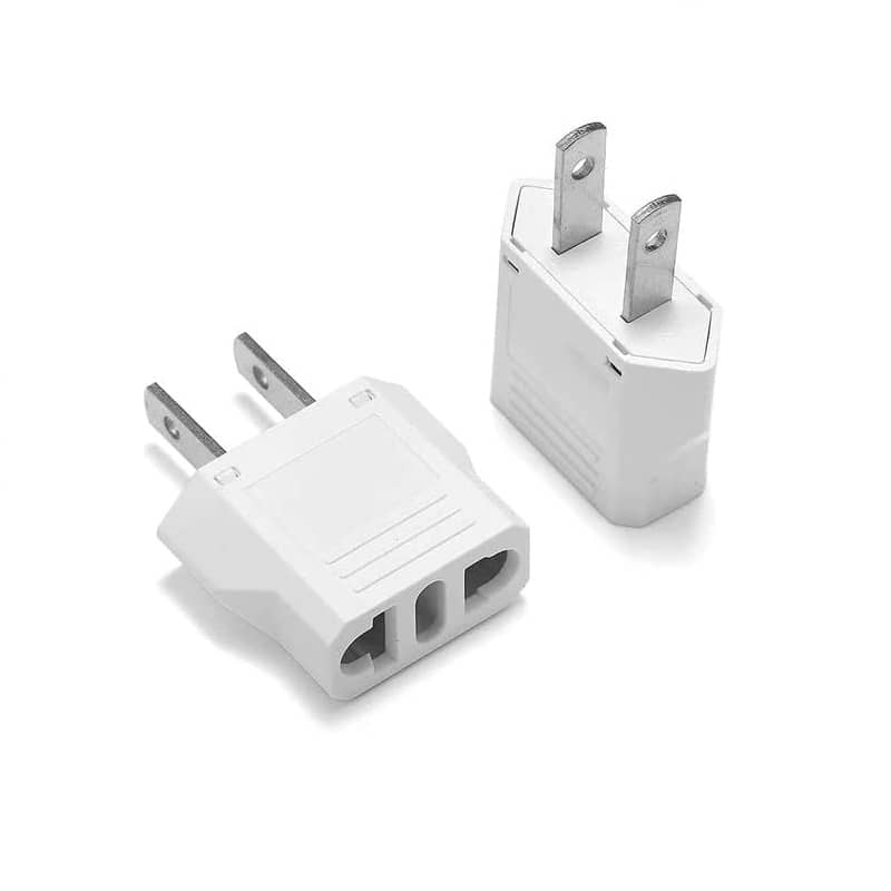 Adaptador de Enchufe Europeo a Enchufe de EEUU  Blanco
