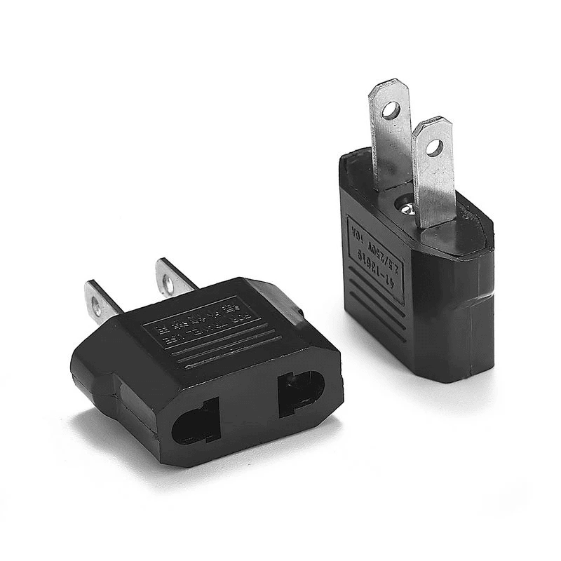 Adaptador convertidor casquillo E14 a enchufe europeo y americano -  Decocables