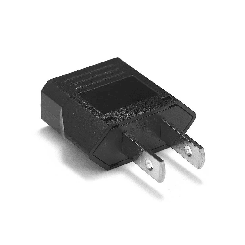 Adaptador de Enchufe Europeo a Enchufe de EEUU  Negro