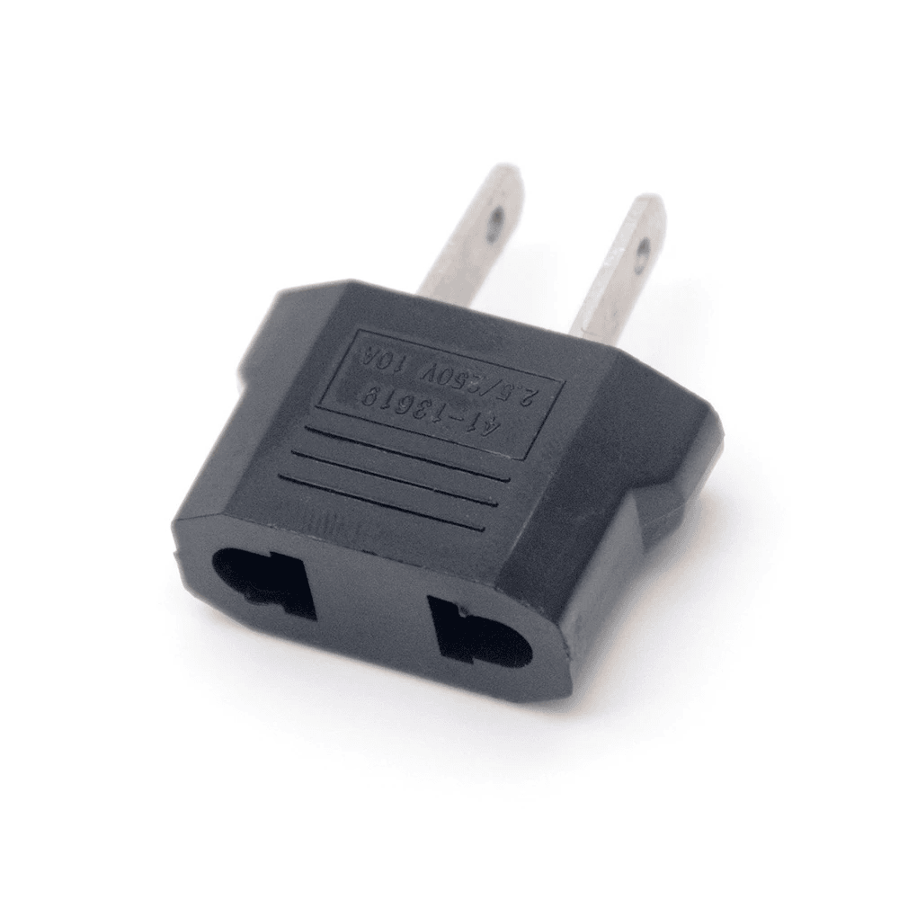 Adaptador de Enchufe Europeo a Enchufe de EEUU  Negro