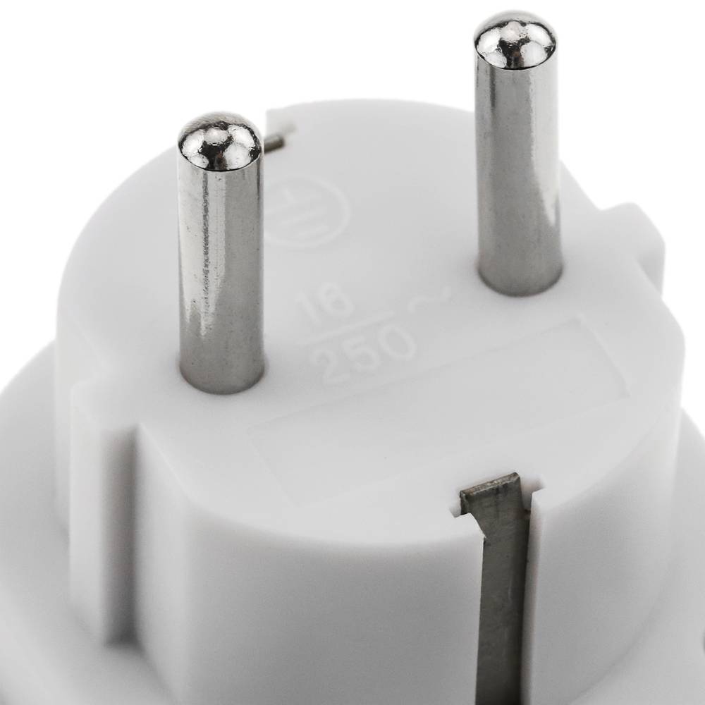 Adaptador de Enchufe Europeo con interruptor  Blanco
