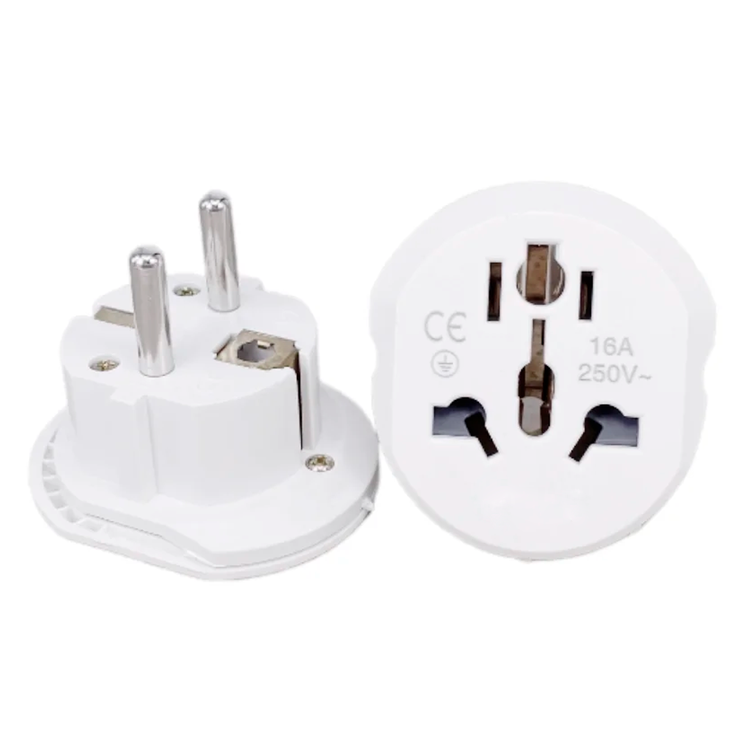Adaptador de Viaje Universal de Enchufe EU a UK V2  Blanco