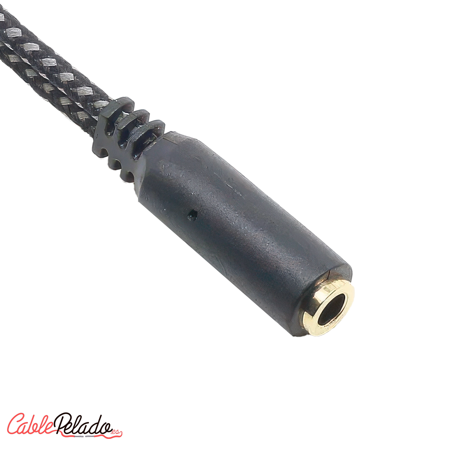 Adaptador Divisor de Auriculares y microfono 0.20 M Negro