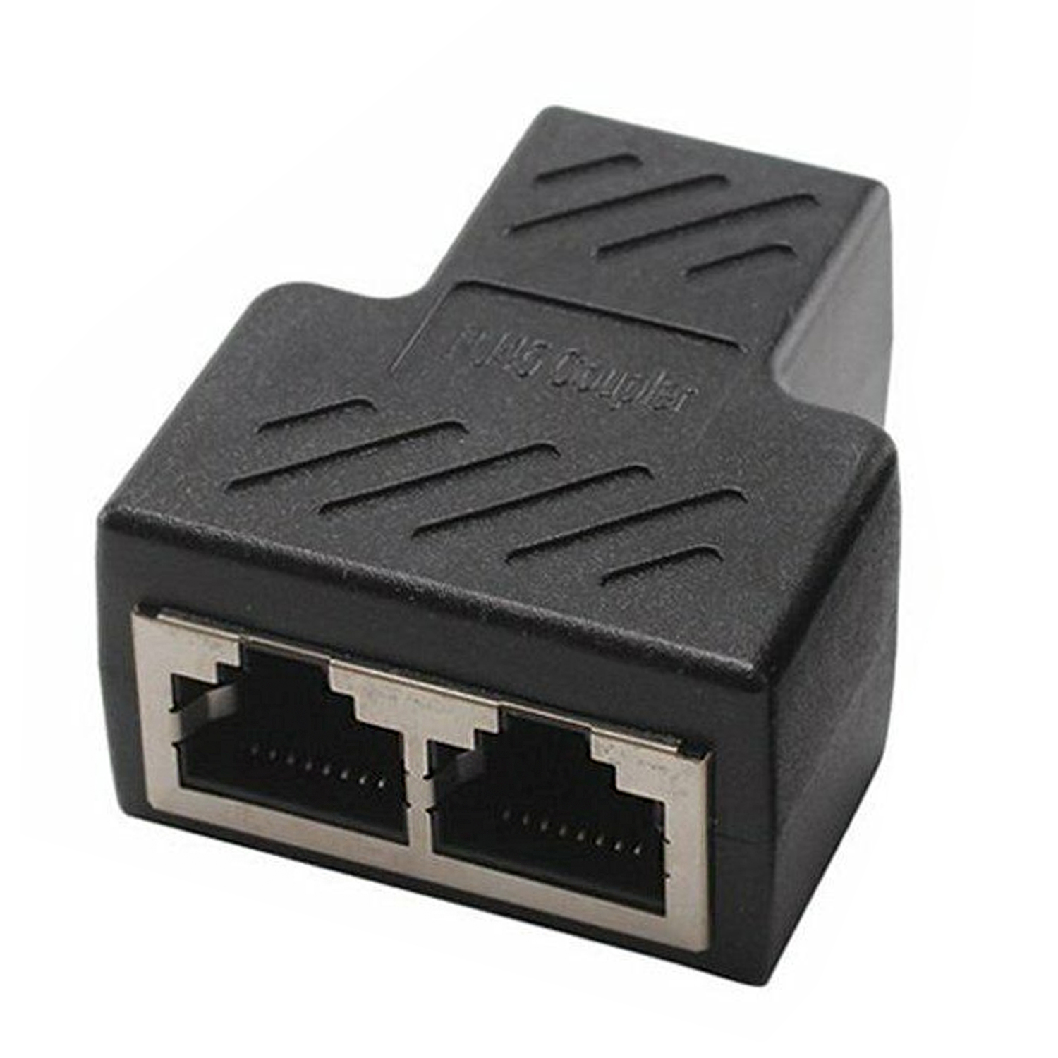 Adaptador divisor de red 1 RJ45 a 2RJ45  Negro