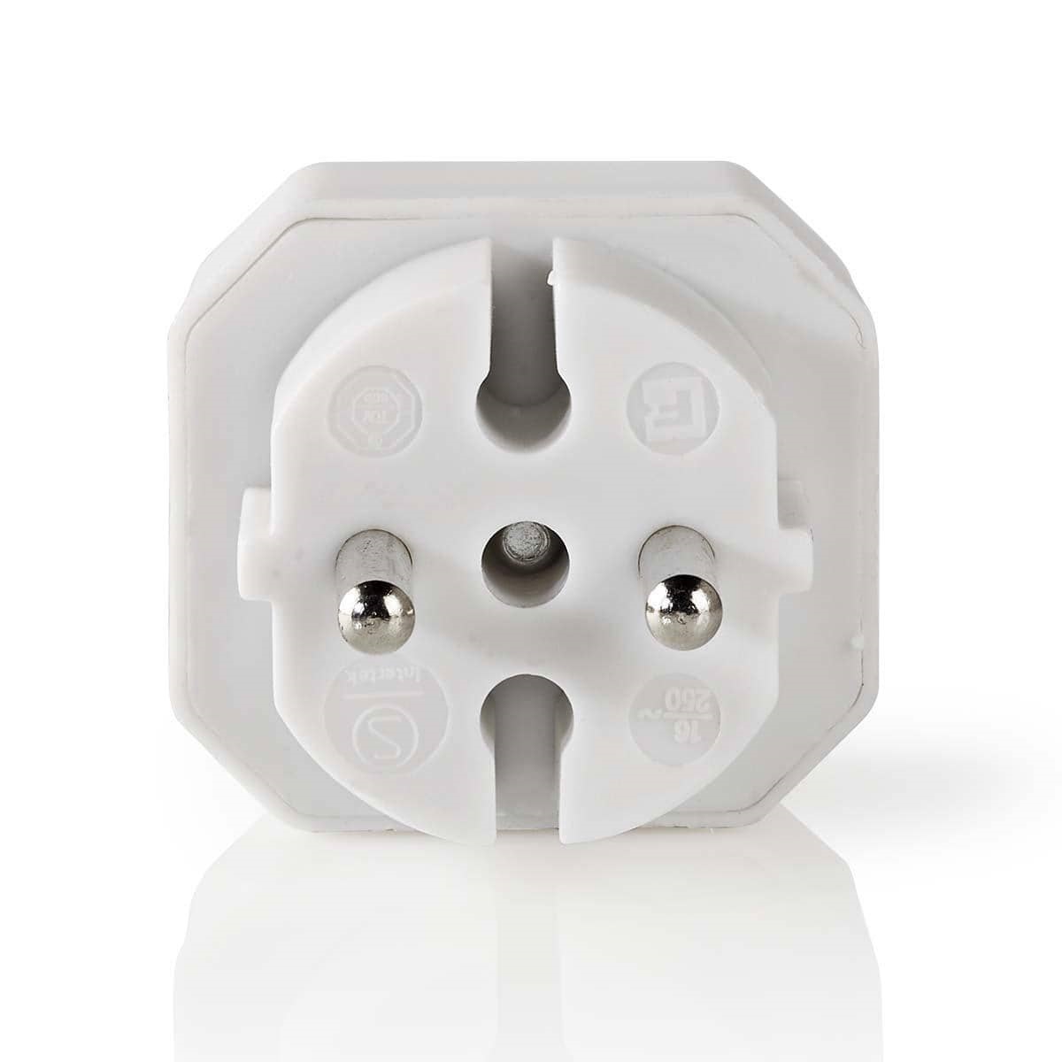 Adaptador doble de Enchufes Europeo  Blanco