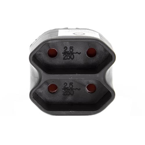 Adaptador doble de Enchufes Europeo  Negro