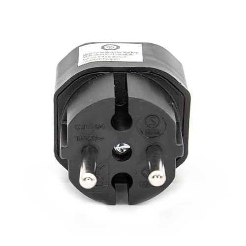Adaptador doble de Enchufes Europeo  Negro
