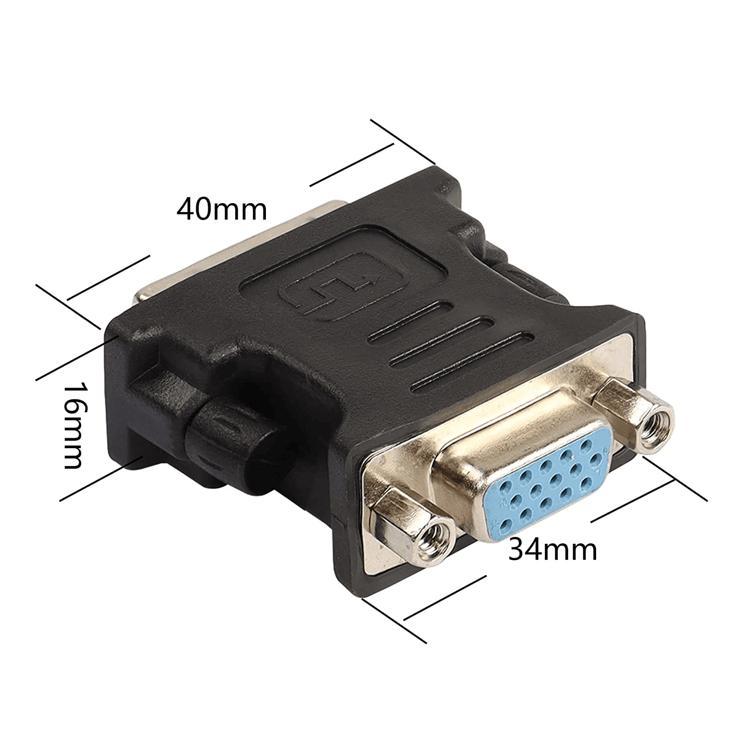 Adaptador DVI 24+5/M - VGA/H  Negro