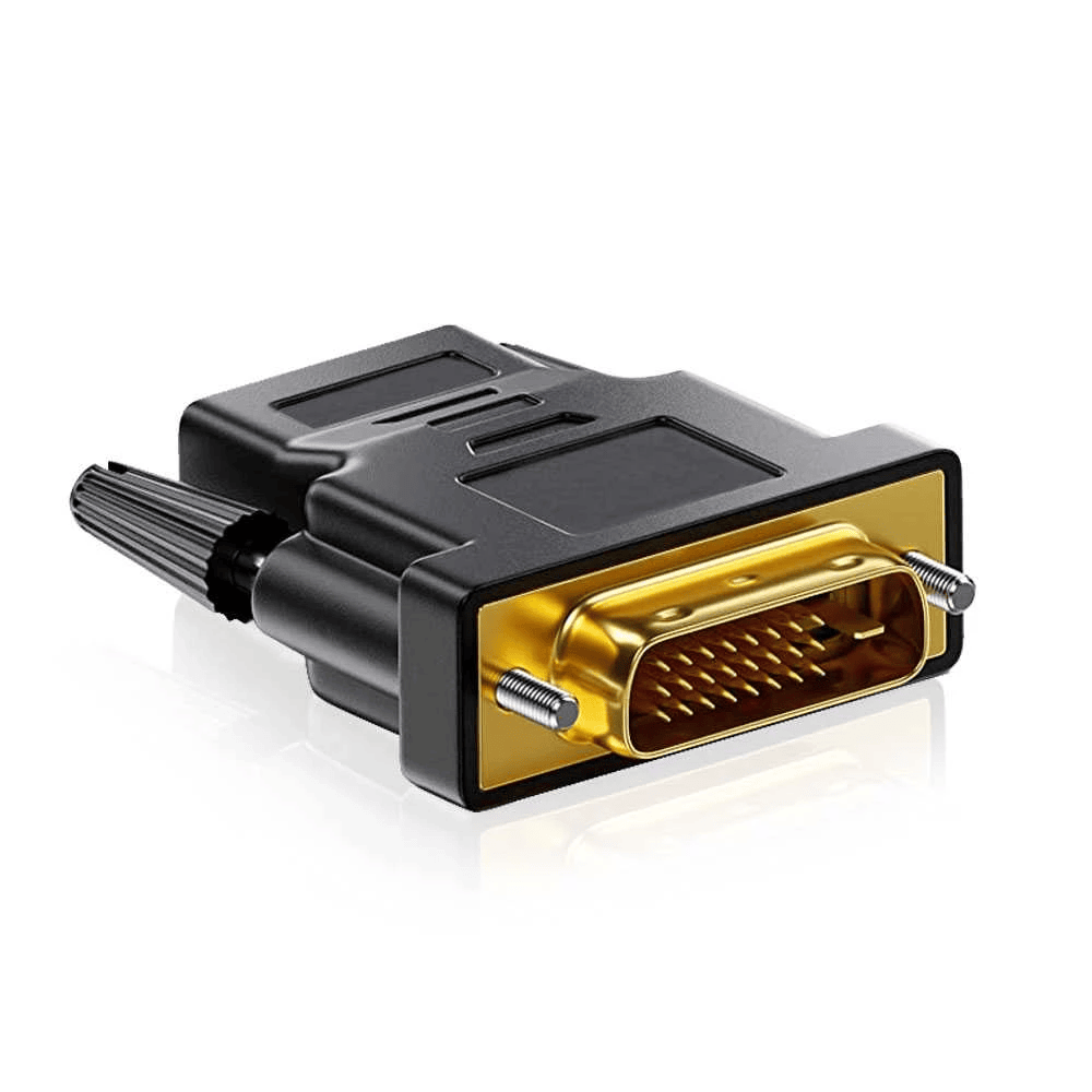 Jasoz-adaptador DVI a HDMI, convertidor bidireccional DVI D 24 + 1 macho a  HDMI hembra