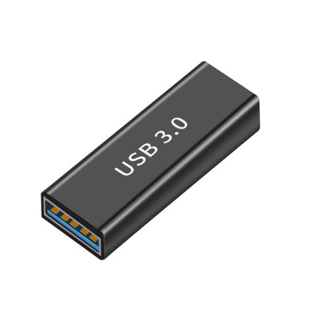 Adaptador empalme usb 3.0 tipo A hembra Metalico  Negro