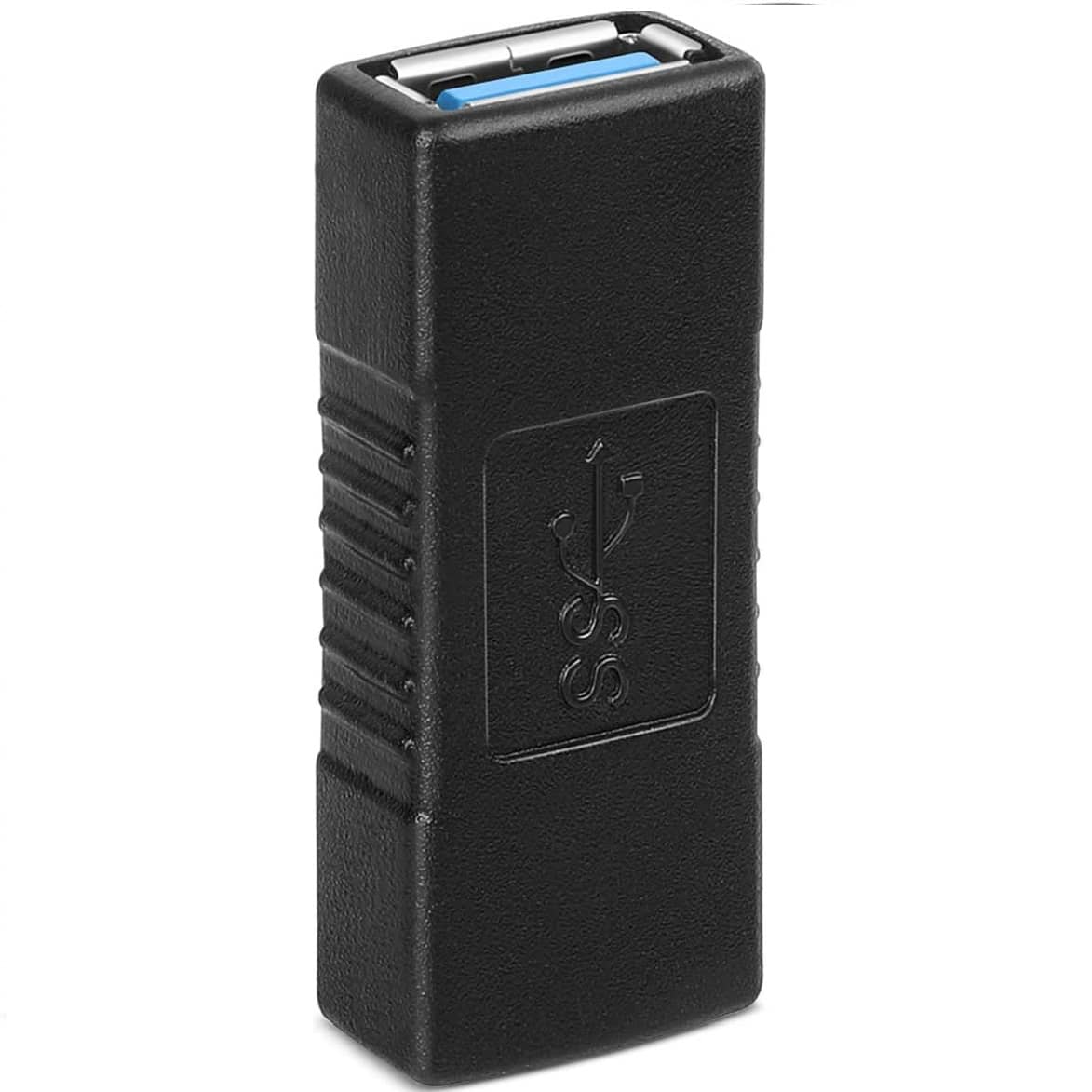 Adaptador empalme usb 3.0 tipo A hembra  Negro
