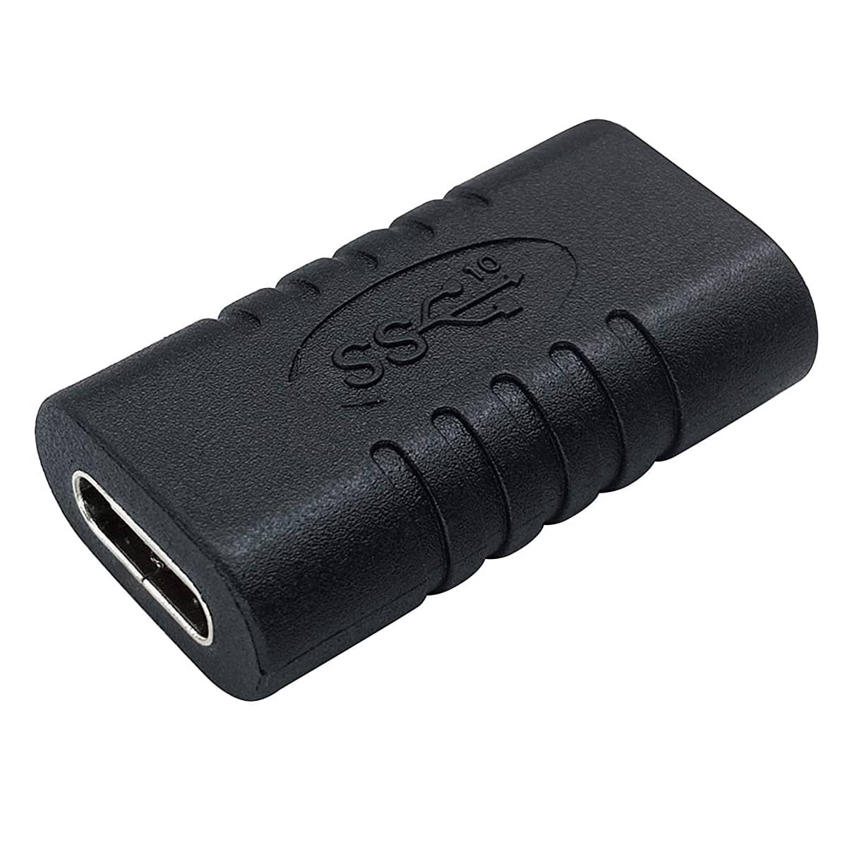 Adaptador empalme USB-C hembra  Negro
