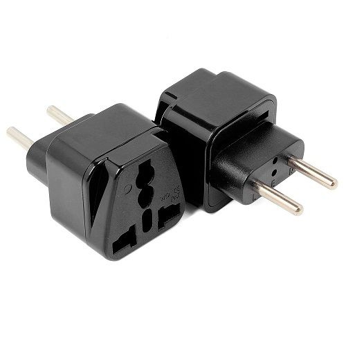 Adaptador Enchufe de UK-US-AU-Asia a Enchufe Europeo  Negro