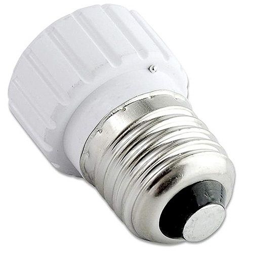 Adaptador GU10 a E27  Blanco