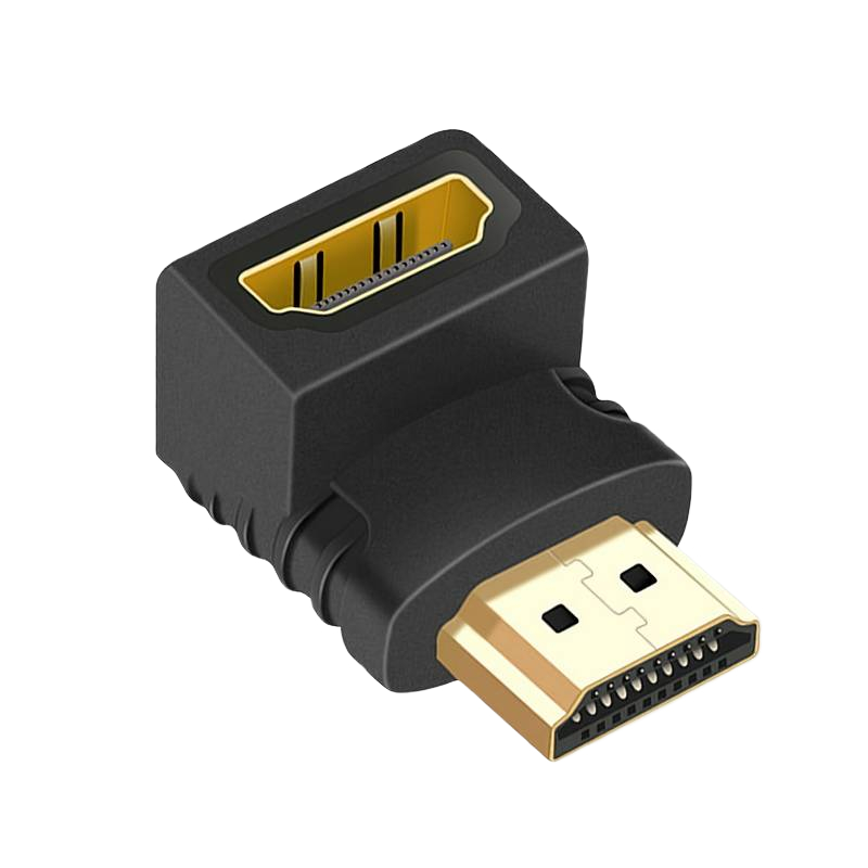 Adaptador HDMI acodado 90 grados  Negro