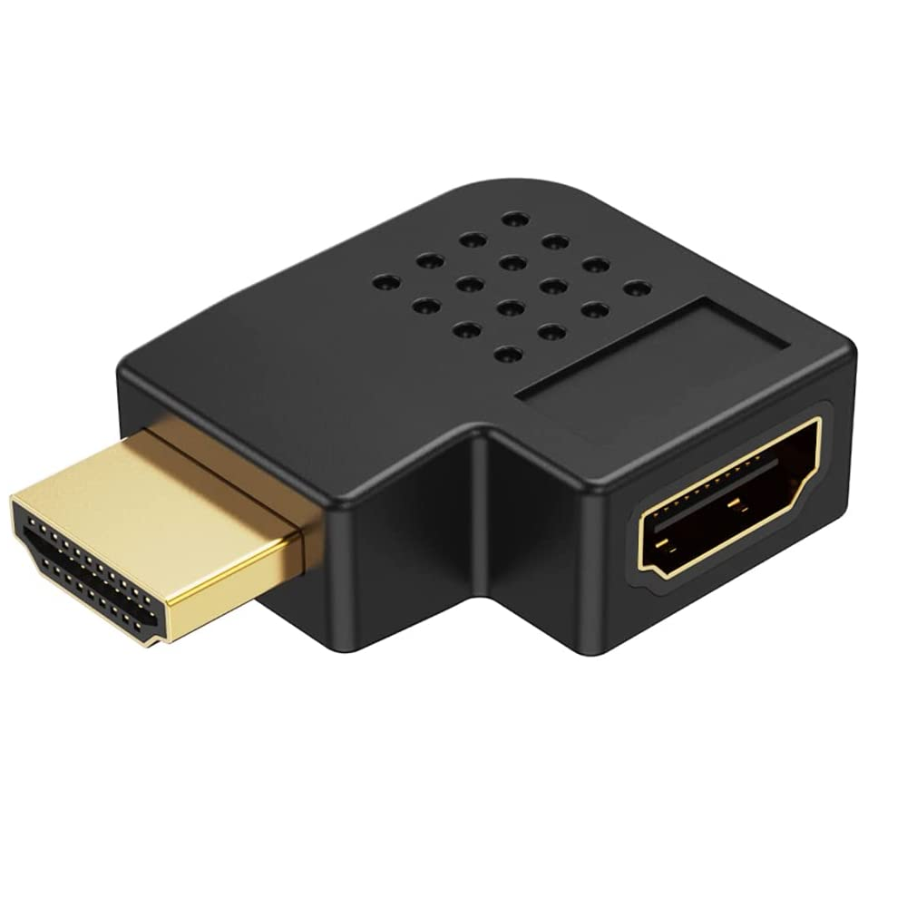 Adaptador HDMI acodado derecha 90 grados  Negro