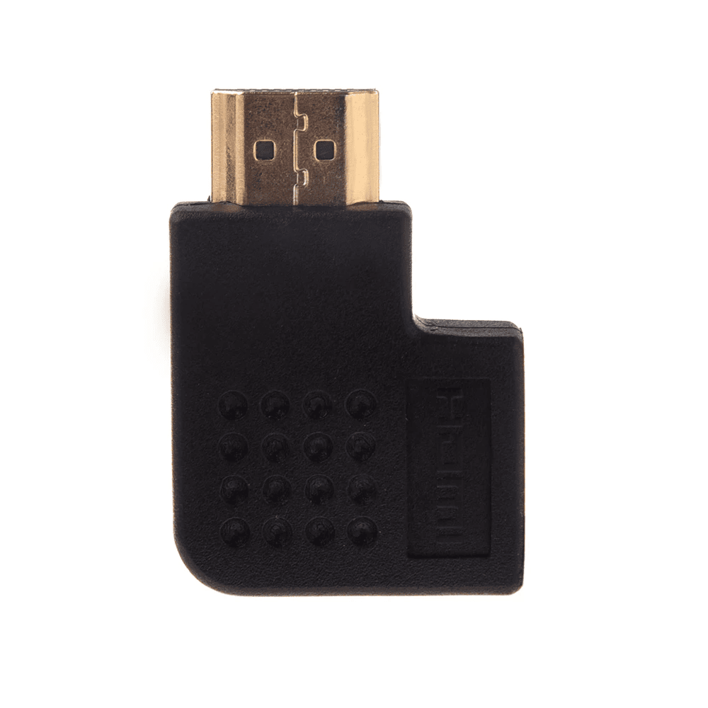 Adaptador HDMI acodado derecha 90 grados Negro