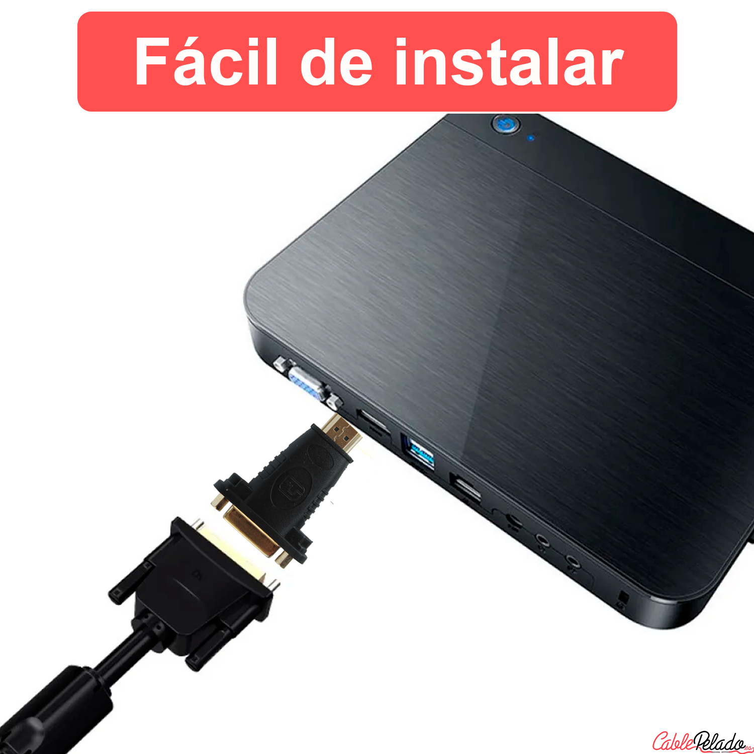 Adaptador HDMI Macho DVI (24+5) Hembra  Negro
