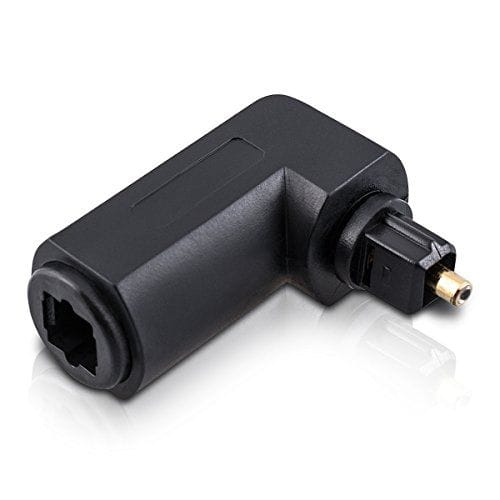 Adaptador optical tosLink acodado  Negro