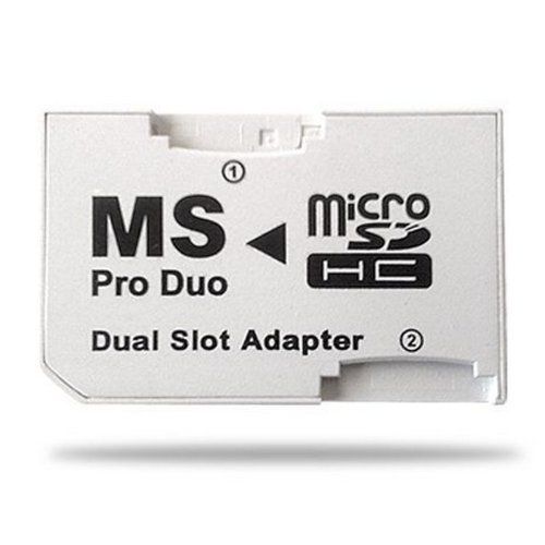 Adaptador micro SD a memory stick pro duo dual  Blanco