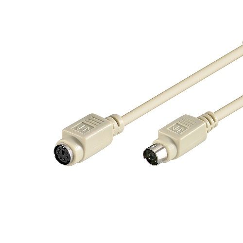 Cable prolongador ps2 mini din 6 pin 2 M Beige